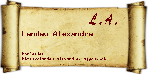 Landau Alexandra névjegykártya