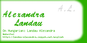 alexandra landau business card